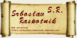 Srboslav Raspotnik vizit kartica